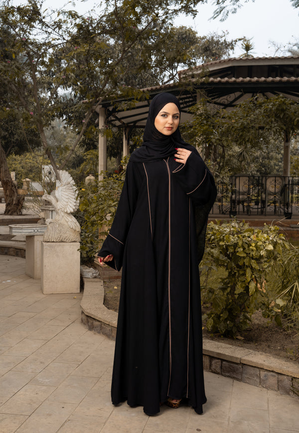 عباية كاجوال بقيطان كافيه وكسرات
